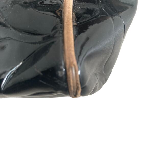 Coach Satchel Bag F25189 Signature Stripe Embossed Peyton Patent Leather - Picture 14 of 16